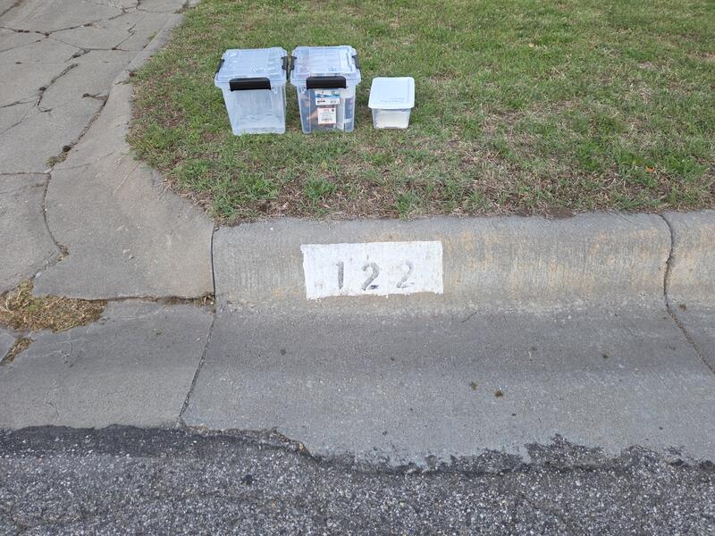 Curb Painting job in Newton, KS