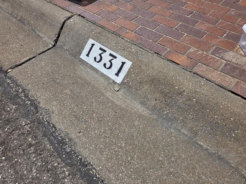 Curb Painting job in Newton, KS